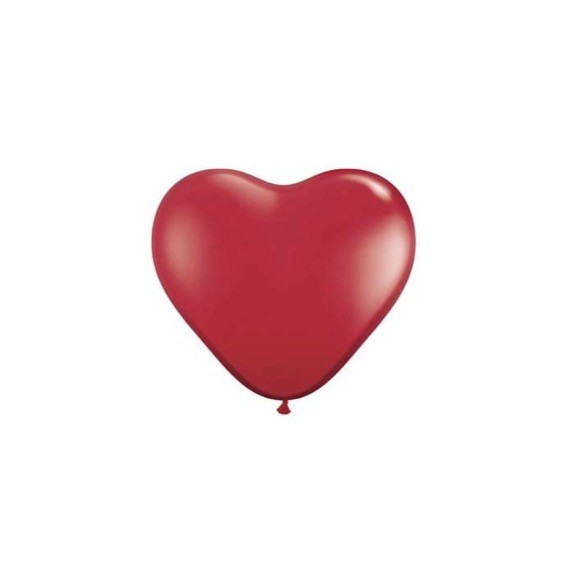 Globo 11 X 100 Corazon Rojo Rubi 43732