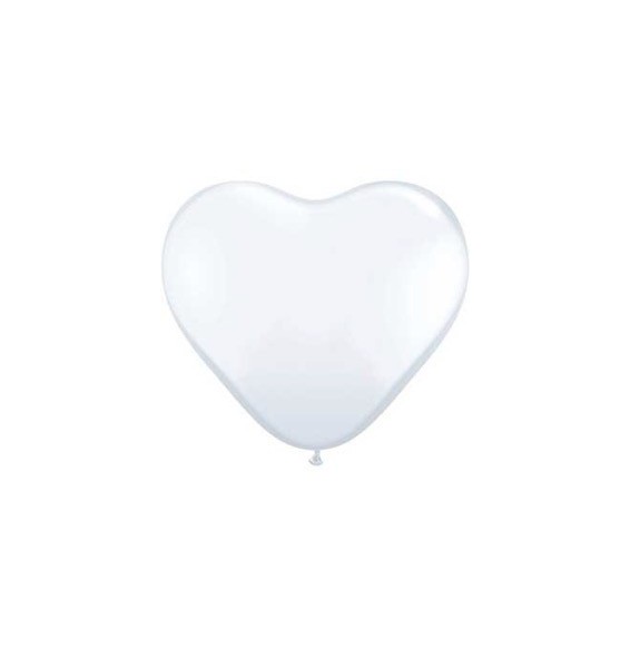 Globo 11 X 100 Corazon Blanco 43735