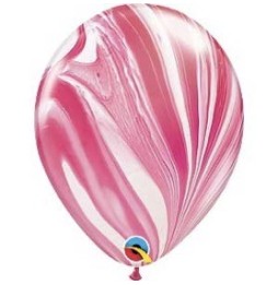 Globo Agata 11 X 25 Blanco-Rojo 39920