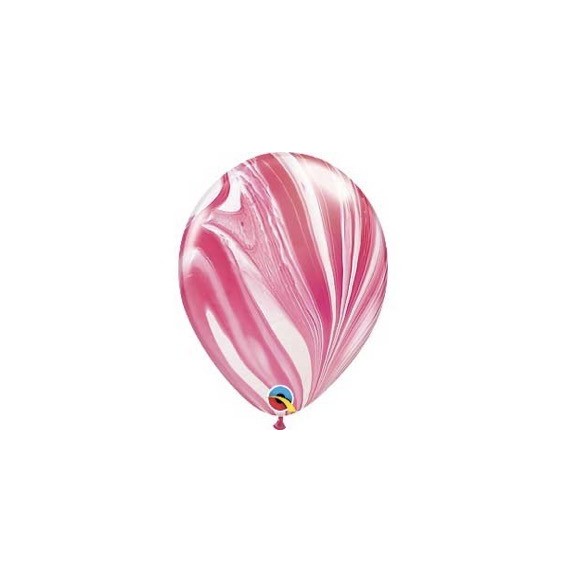 Globo Agata 11 X 25 Blanco-Rojo 39920