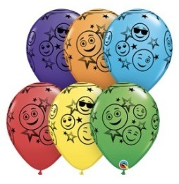 Globo 11 X 50 Imp. Smile Estrellas Surtido 49665