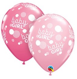 Globo 11 X 50 Imp. Baby Girl Ptos Rosa 55891