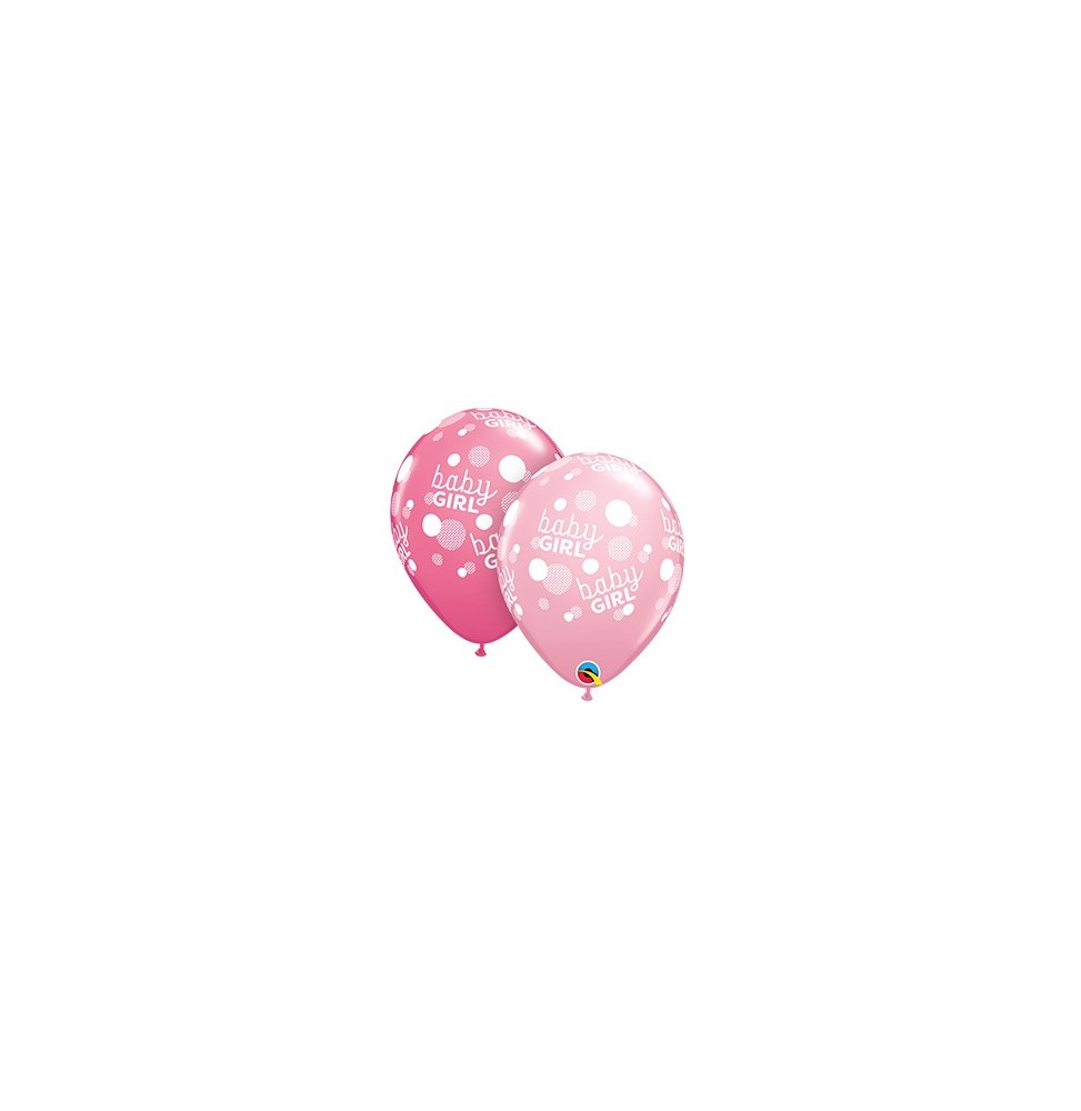 Globo 11 X 50 Imp. Baby Girl Ptos Rosa 55891