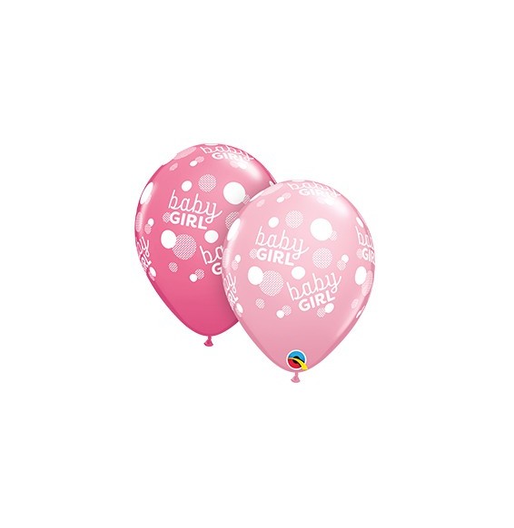 Globo 11 X 50 Imp. Baby Girl Ptos Rosa 55891