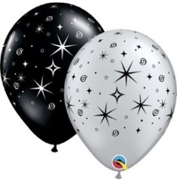 Globo 11 X 50 Imp. Remolino Plata 12579