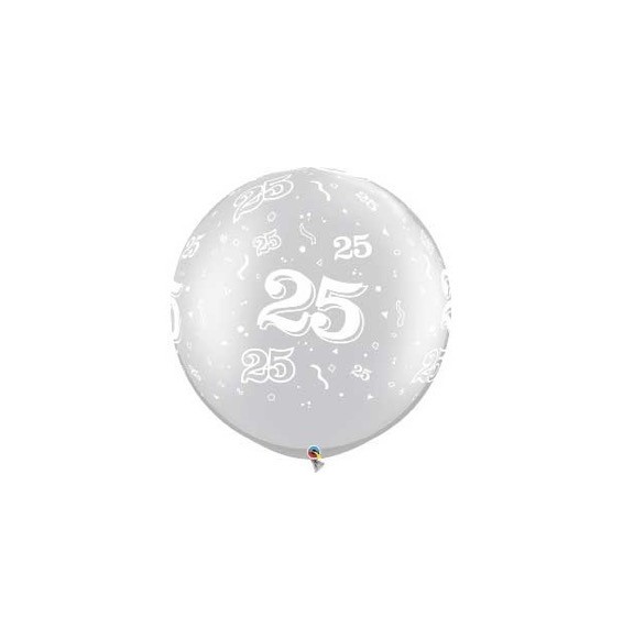 Globo 30 X 2 Aniversario 25 Plata 29237