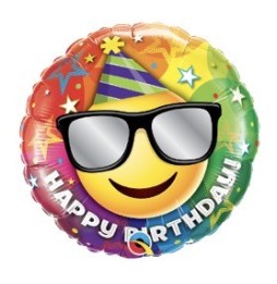 Foil 18 X 1 Red. Happy Birthday Smile 49057