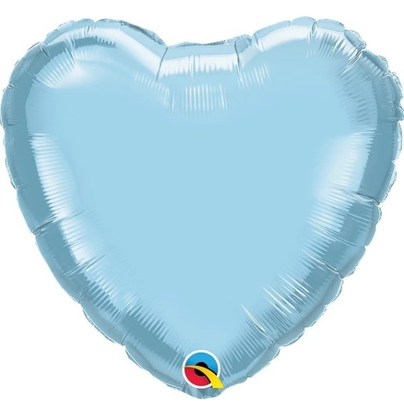 Foil 20 Gra. Corazon Azul Pastel Nacarado 99346