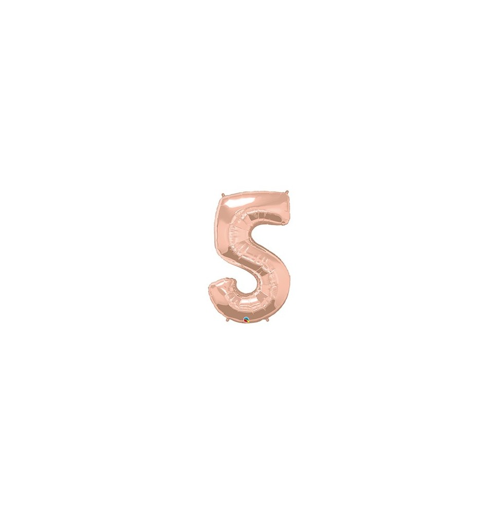 Foil Numeral 5 Rose Gold 57876