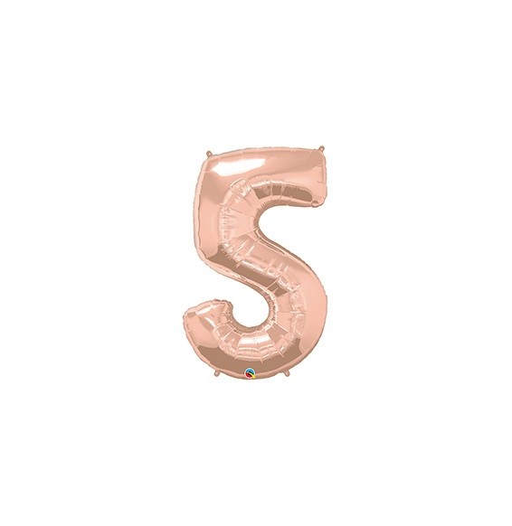 Foil Numeral 5 Rose Gold 57876