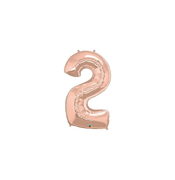 Foil Numeral 2 Rose Gold 57873