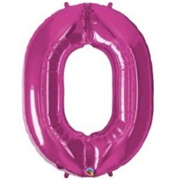 Foil Numeral 0 Fucsia 30551