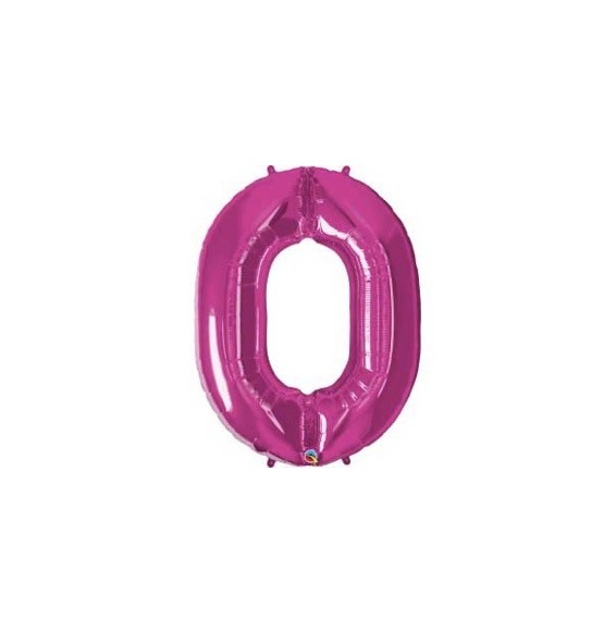 Foil Numeral 0 Fucsia 30551