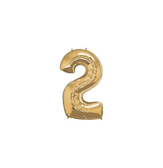 Foil Numeral 2 Dorado 30477