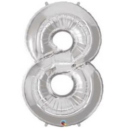 Foil Numeral 8 Plata 30429