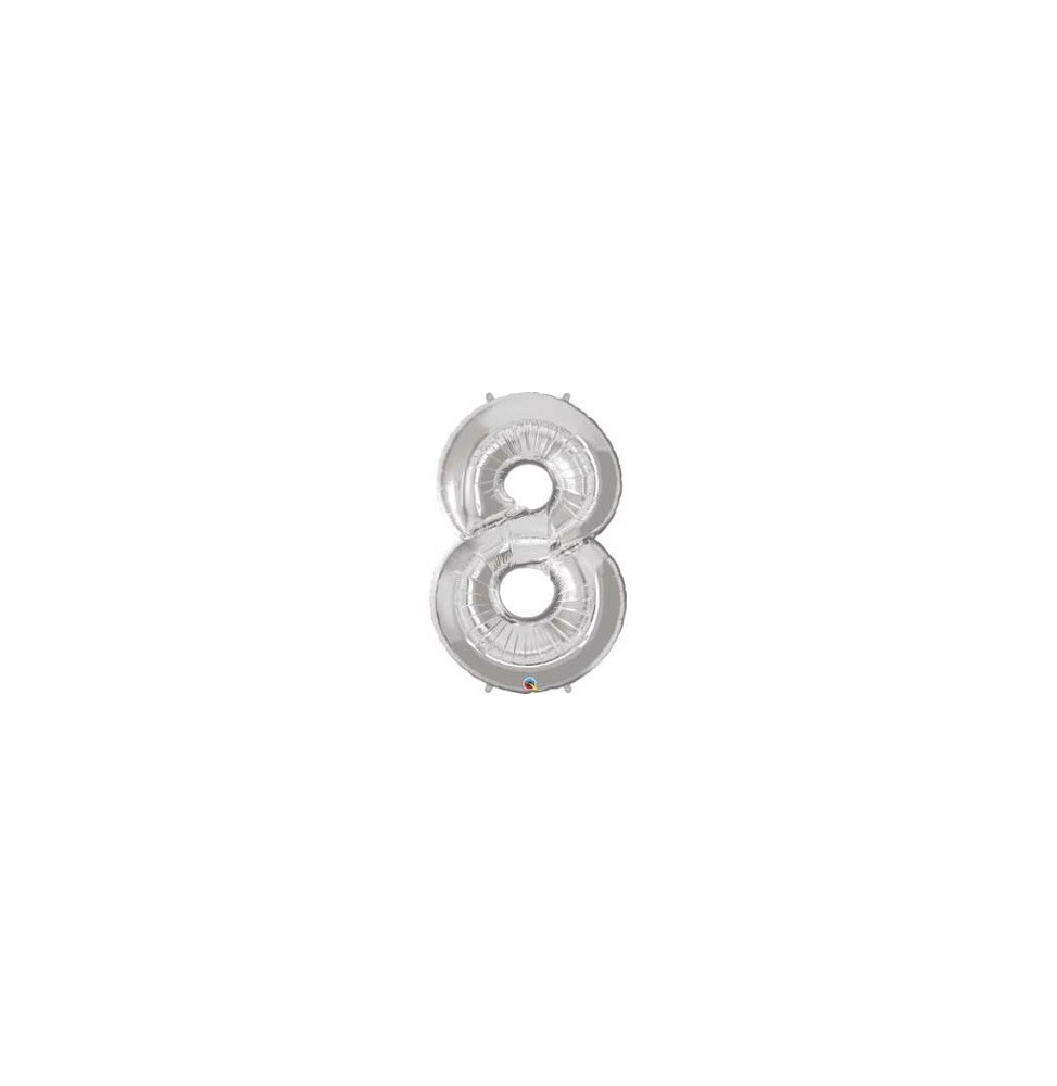 Foil Numeral 8 Plata 30429