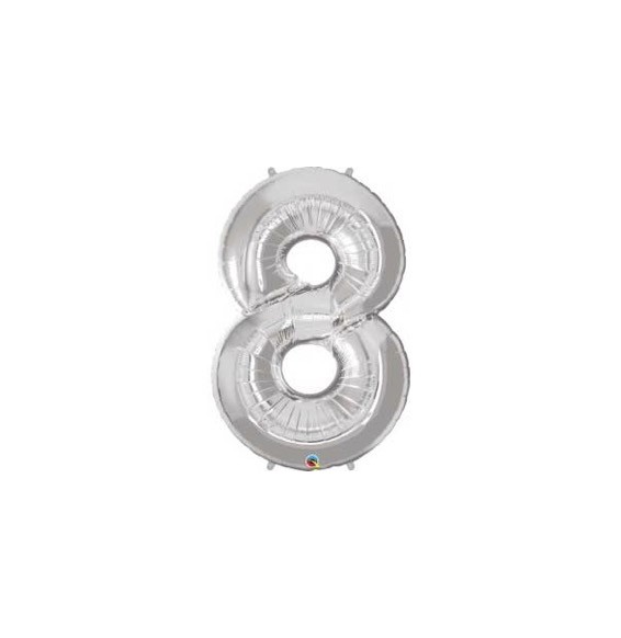 Foil Numeral 8 Plata 30429