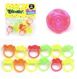 Anillos Flor Neon X 12