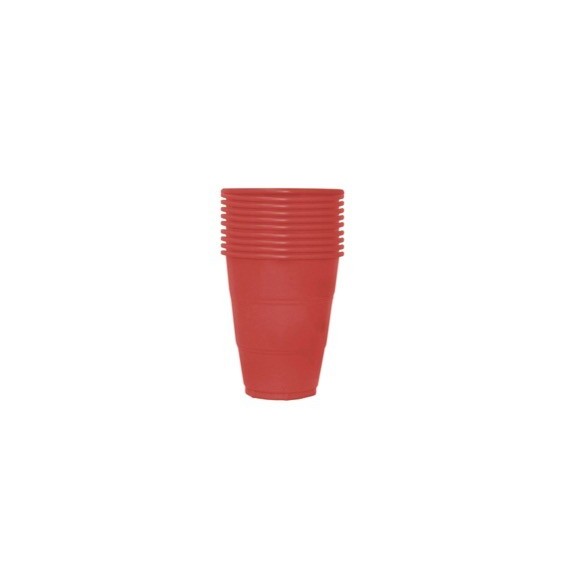 Vaso 7Oz X 10 Color Rojo