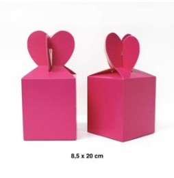 Caja Corazon Lisa X 6 Fucsia