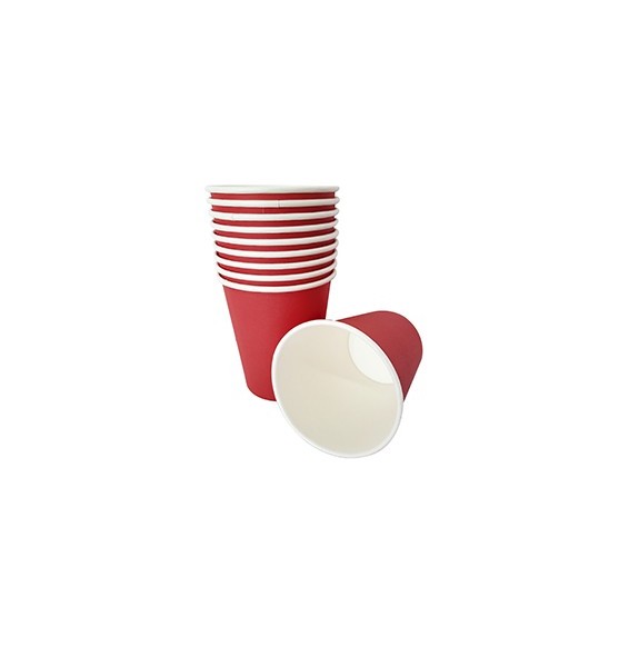 Vaso Polipapel Rojo x10