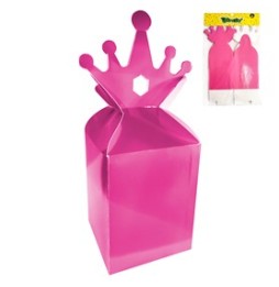 Set 6 Cajas Corona Fucsia