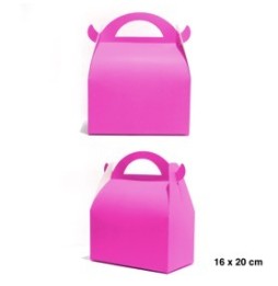 Caja Grande Con Manilla X 6 Lisa Fucsia