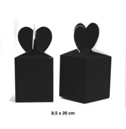 Caja Corazon Lisa X 6 Negro