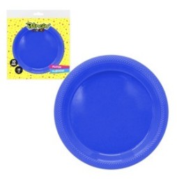 Plato Redondo Azul 7  X 10