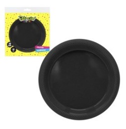 Plato Redondo Negro 7  X 10