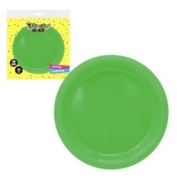 Plato Redondo Verde 7  X 10