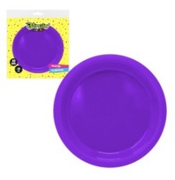 Plato Redondo Morado 7  X 10