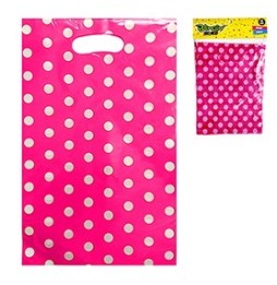 Bolsa Polka x 10 Fucsia 17x25