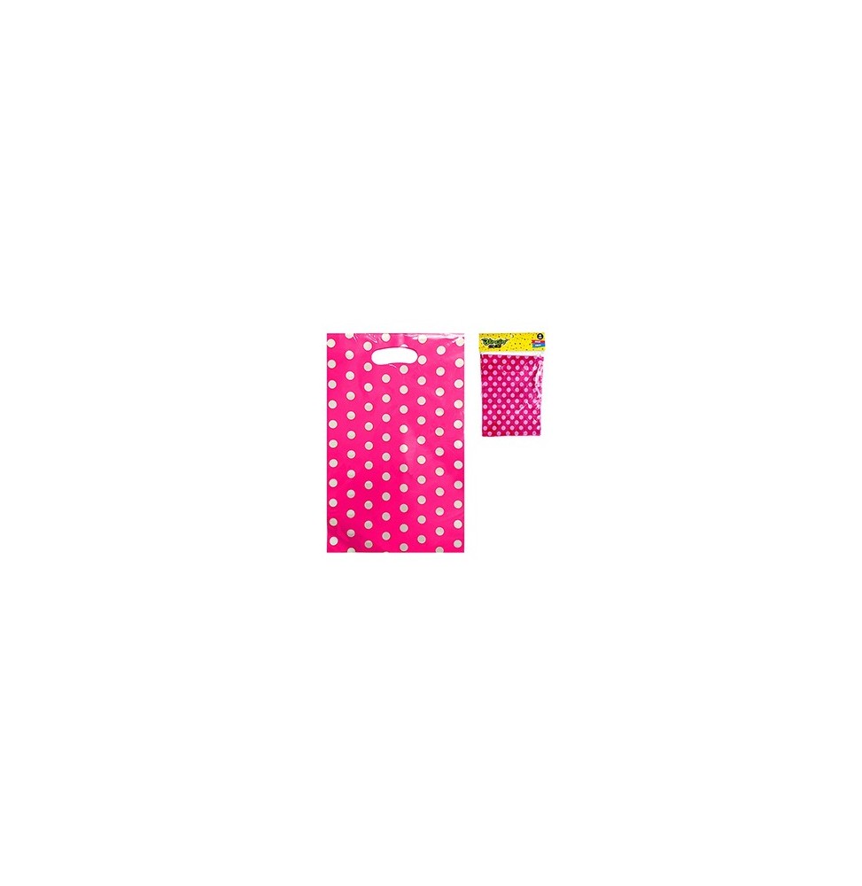 Bolsa Polka x 10 Fucsia 17x25