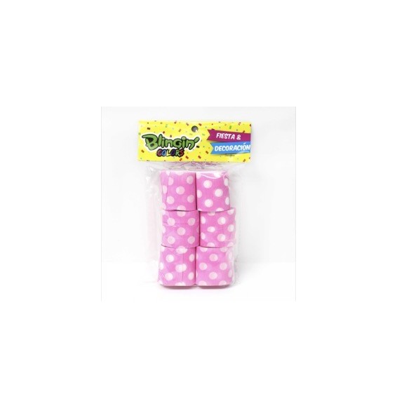 Feston Polka Rosado Fuerte X 6 5 X 10 Mt C/U