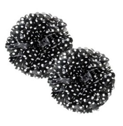 Fluffy Polka 25 Cms X 2 Und Negro