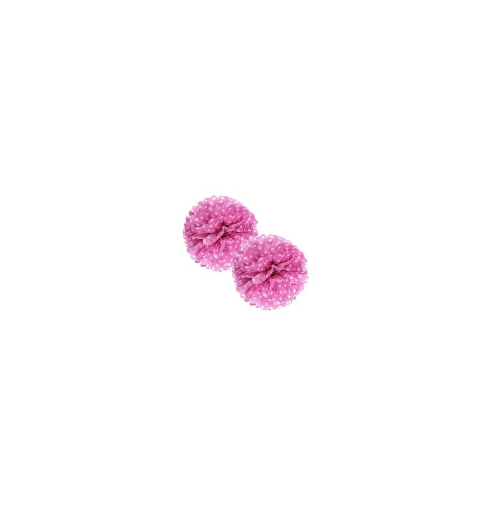 Fluffy Polka 25 Cms X 2 Und Fucsia