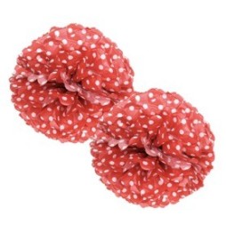 Fluffy Polka 25 Cms X 2 Und Rojo