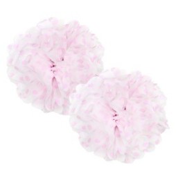 Fluffy Polka 25 Cms X 2 Und Blanco Rosa