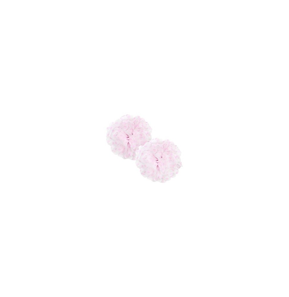 Fluffy Polka 25 Cms X 2 Und Blanco Rosa