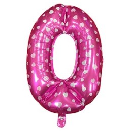 Globo Foil 26 Metalizado Fucsia Corazones N 0