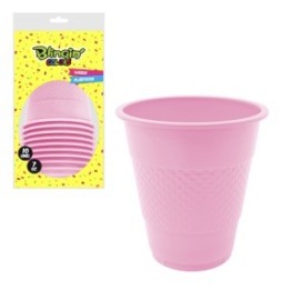 Vaso De 7 Oz Rosado X 10