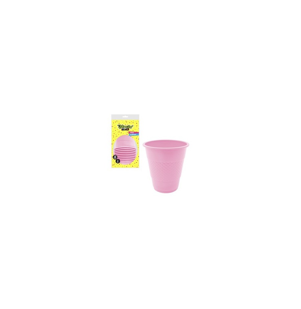 Vaso De 7 Oz Rosado X 10