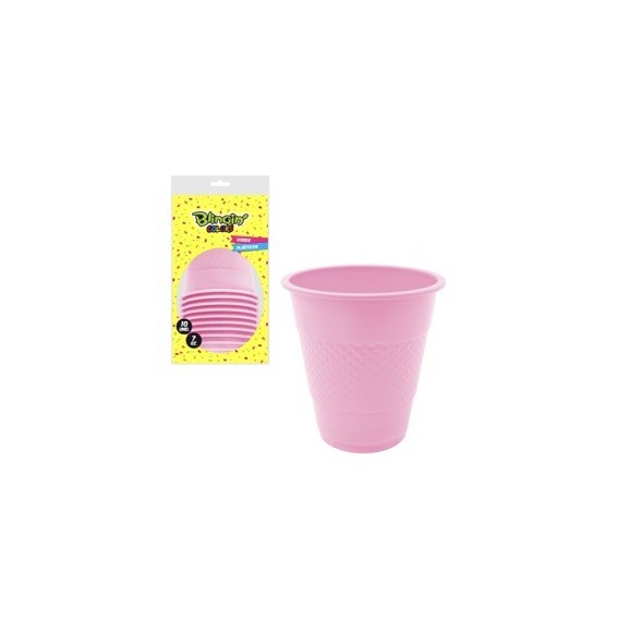 Vaso De 7 Oz Rosado X 10