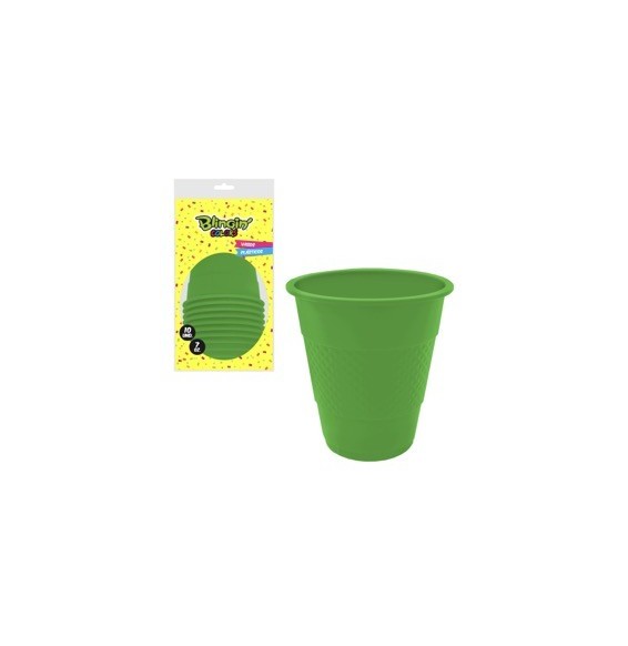 Vaso De 7 Oz Verde X 10