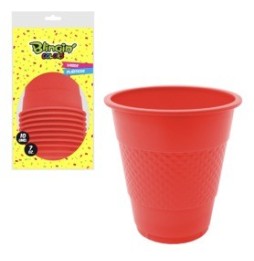 Vaso De 7 Oz Rojo X 10