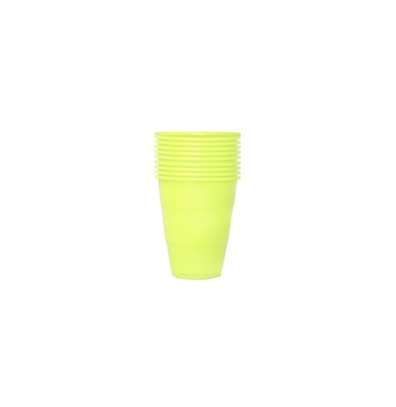 Vaso 7Oz X 10 Color Verde Lima