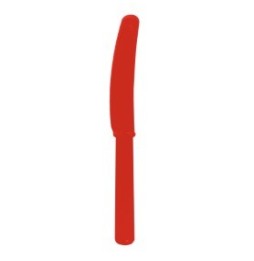 Cuchillo X 10 Color Rojo