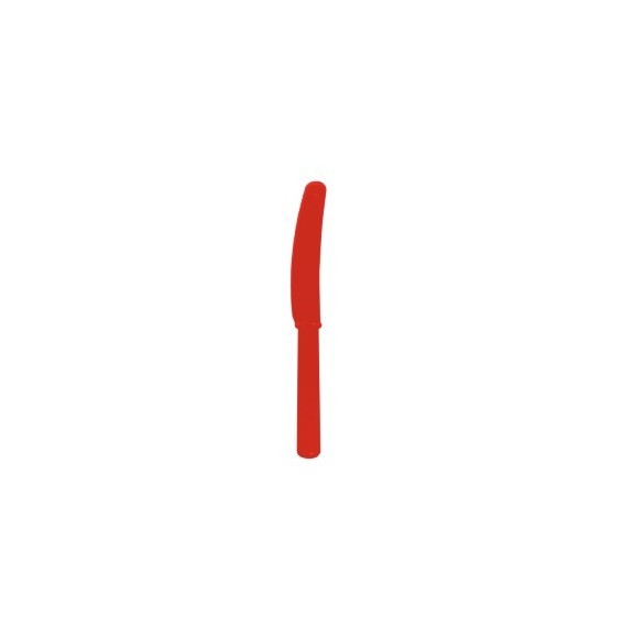 Cuchillo X 10 Color Rojo