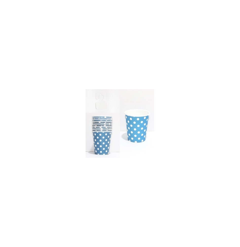 Vaso Polka Celeste X 10